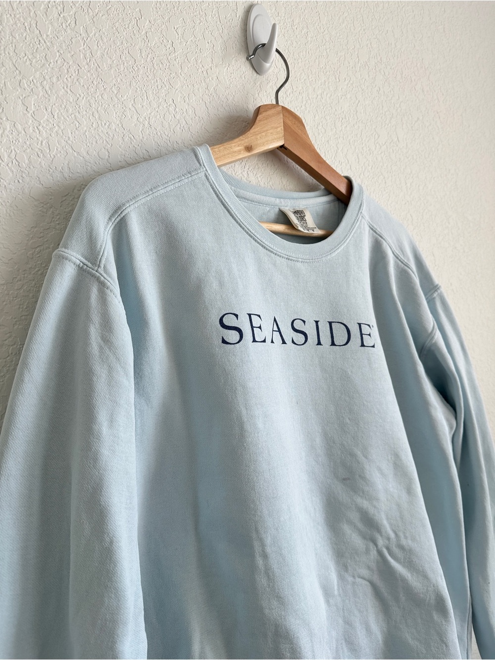 Comfort Colors Seaside Florida Medium Blue Graphic Print Crewneck Pullover - Picture 2 of 9